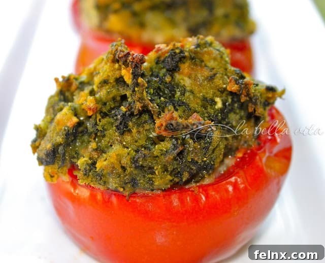 Finished Stuffed Tomato Dish