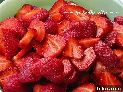 Slicing Strawberries for the Recipe