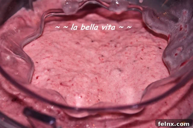 Blending the Strawberry Mixture