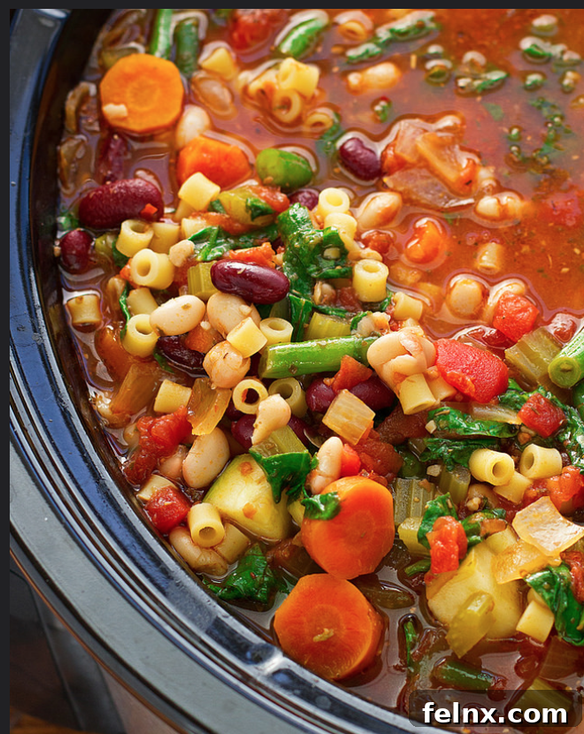 Classic Italian Minestrone Soup - Healthy and hearty vegetable soup