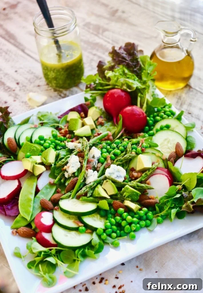 Spring Pea and Asparagus Salad - Fresh seasonal greens