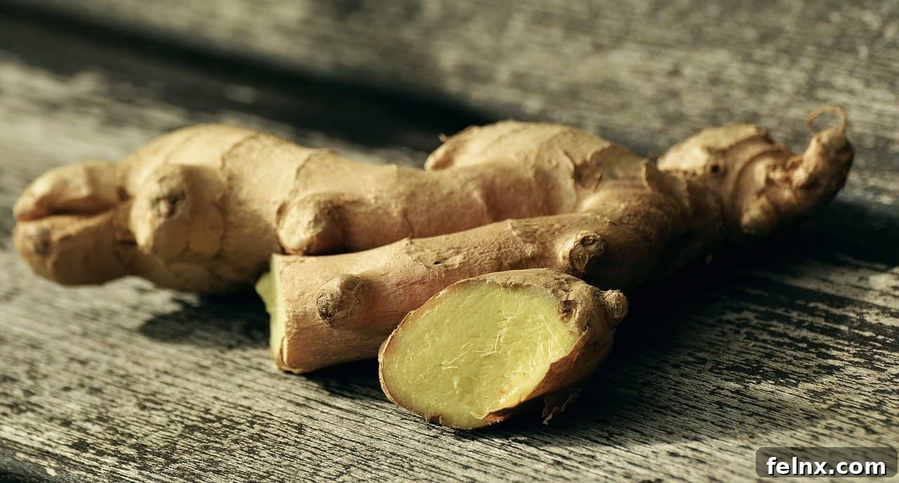 Raw ginger root