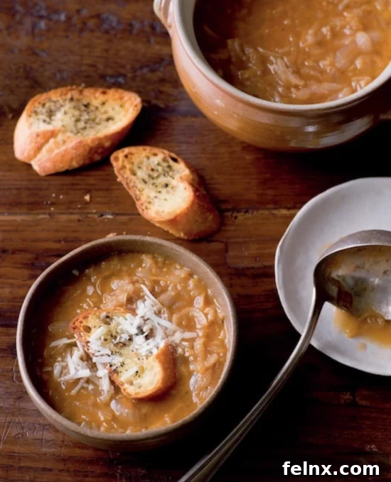 Traditional Italian onion soup