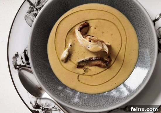 Mushroom chestnut bisque