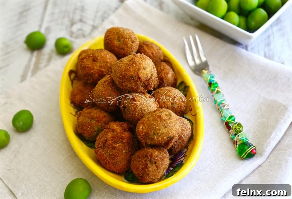 Traditional Italian Fried Stuffed Olives