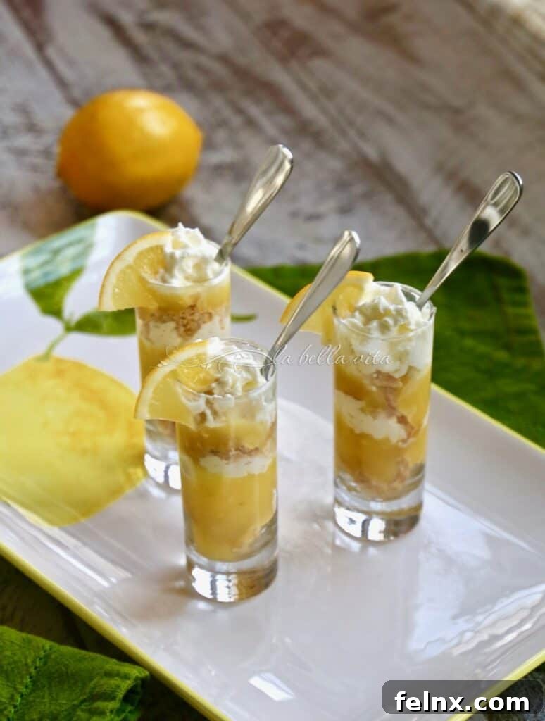 Mini Lemon and Blueberry Dessert Parfaits