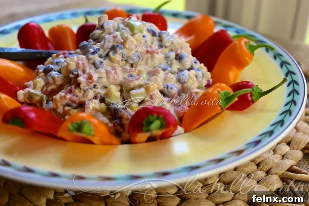 Colorful Cheesy Fiesta Corn Dip