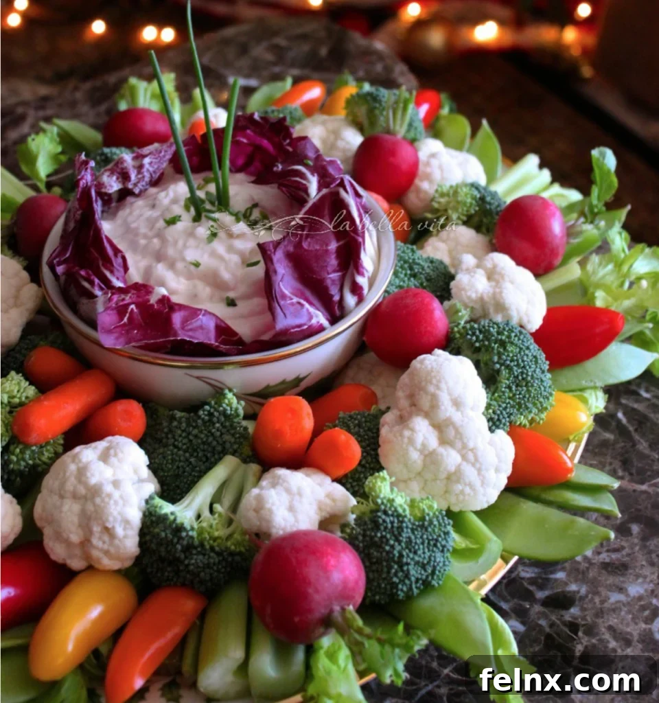 Creamy Homemade Vegetable and Chip Dip