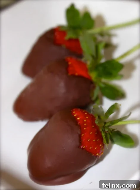 Gourmet Chocolate Dipped Strawberries on a plate