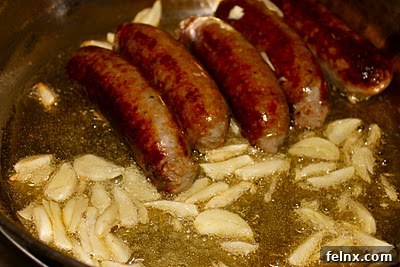 Browning the sausage