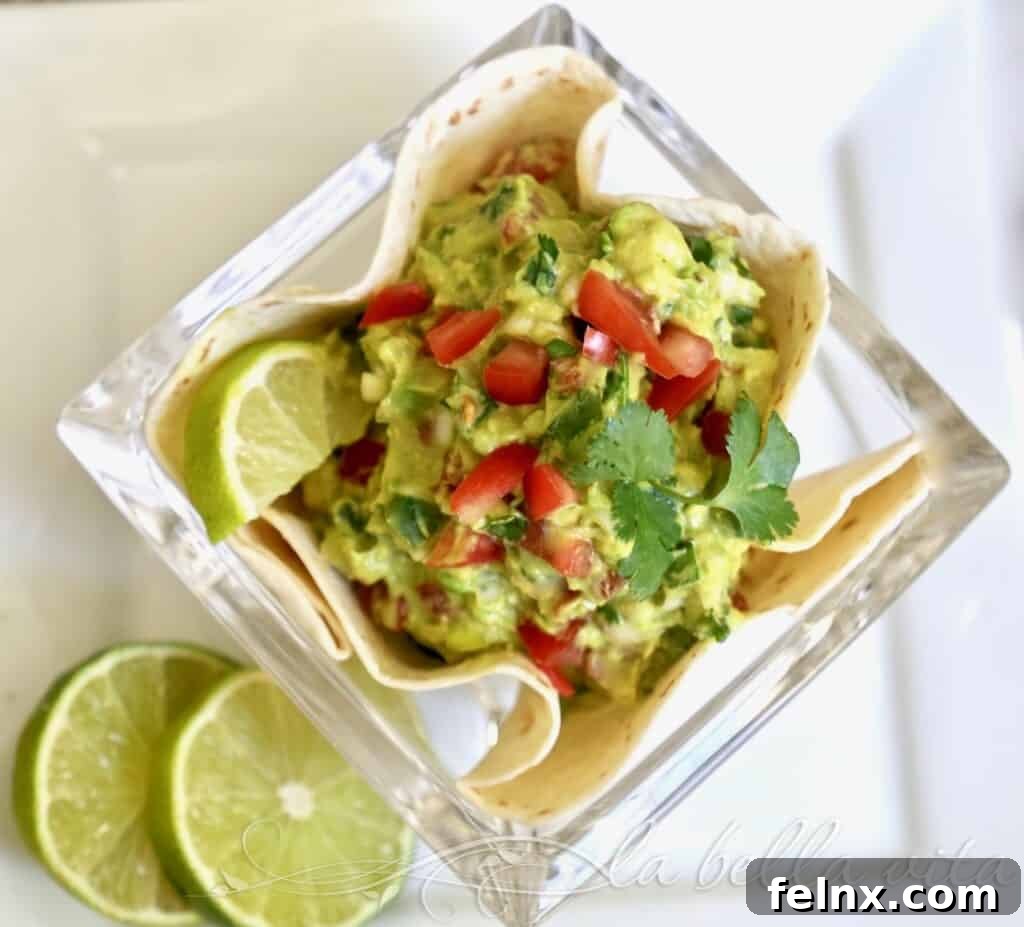 Final chunky texture of the best guacamole