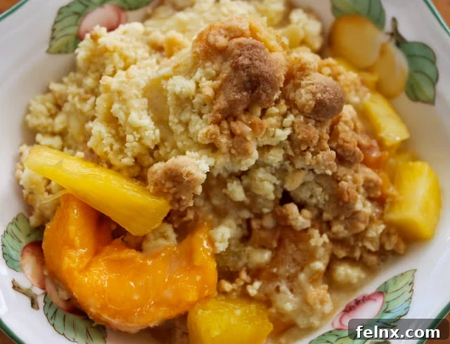 Fresh Peach Pineapple Crumble