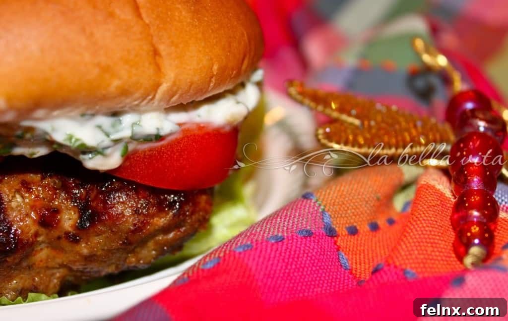 Close up of Turkey Burger