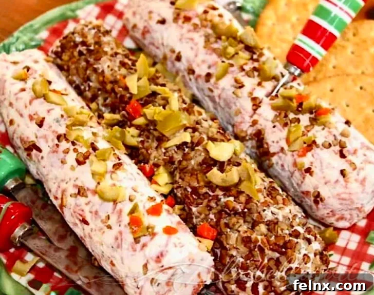 Festive Italian Cheese Log for Holidays