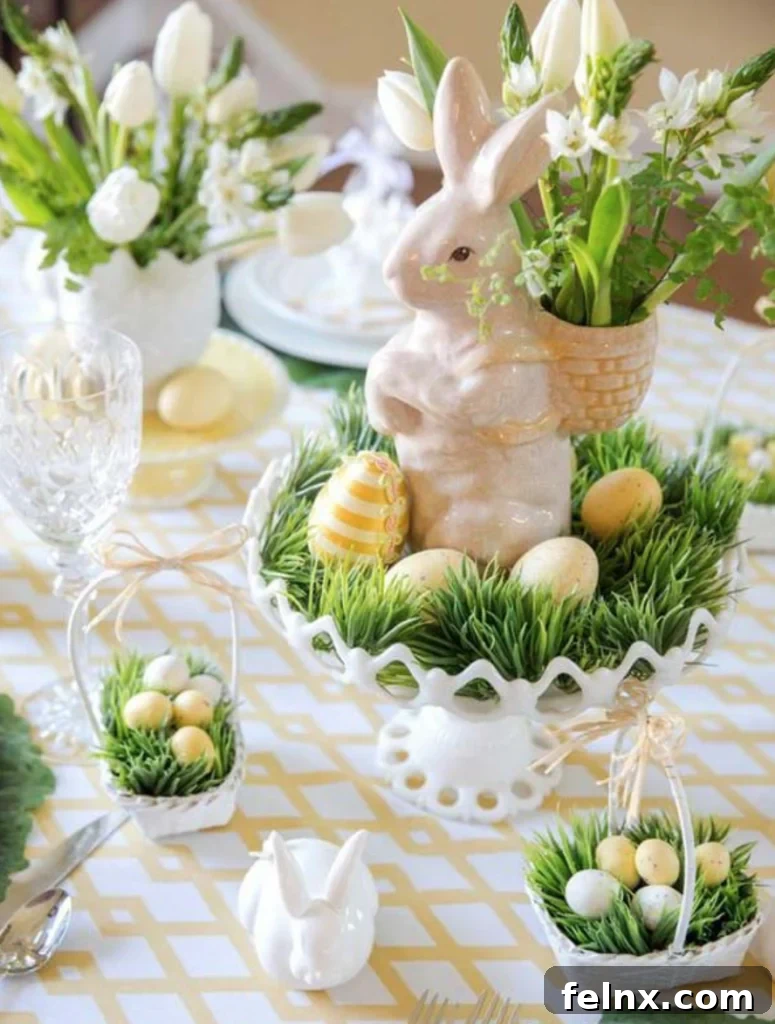 Easter Basket Table Setting
