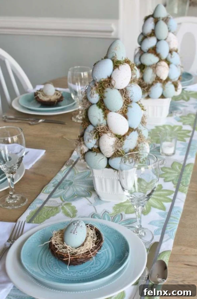 Easter Egg and Moss Tree