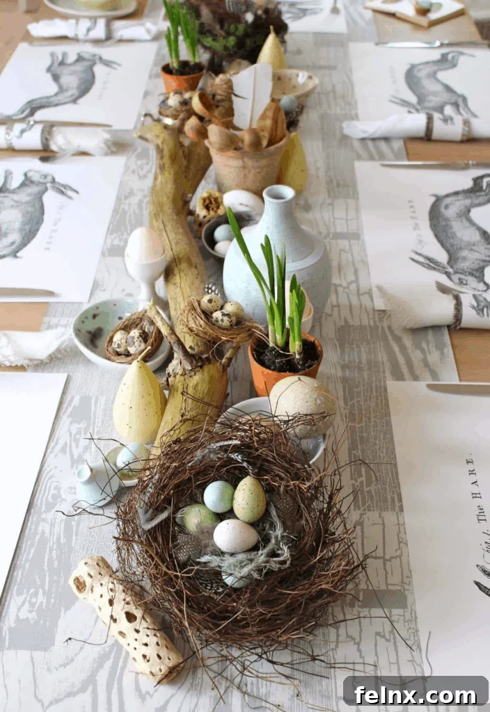 Gardening Theme Linear Tablescape