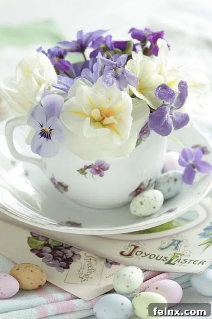 Lavender and Pansies Decor