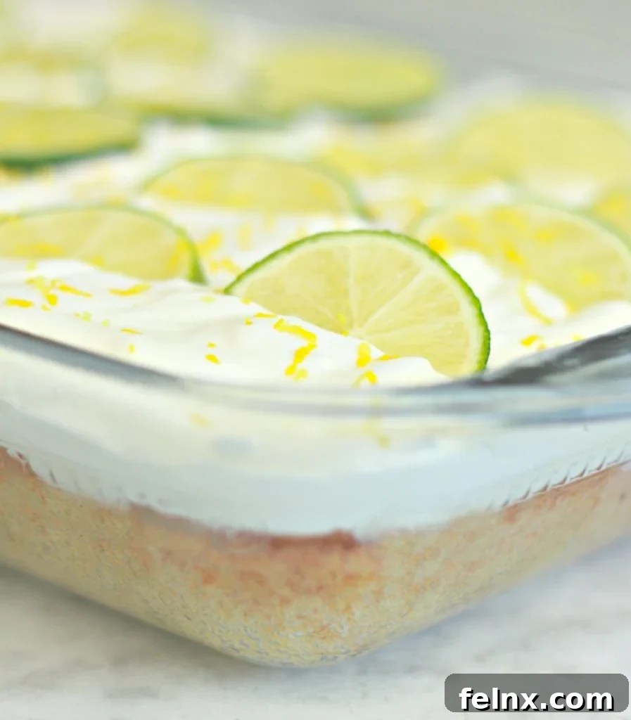Moist Margarita Poke Cake