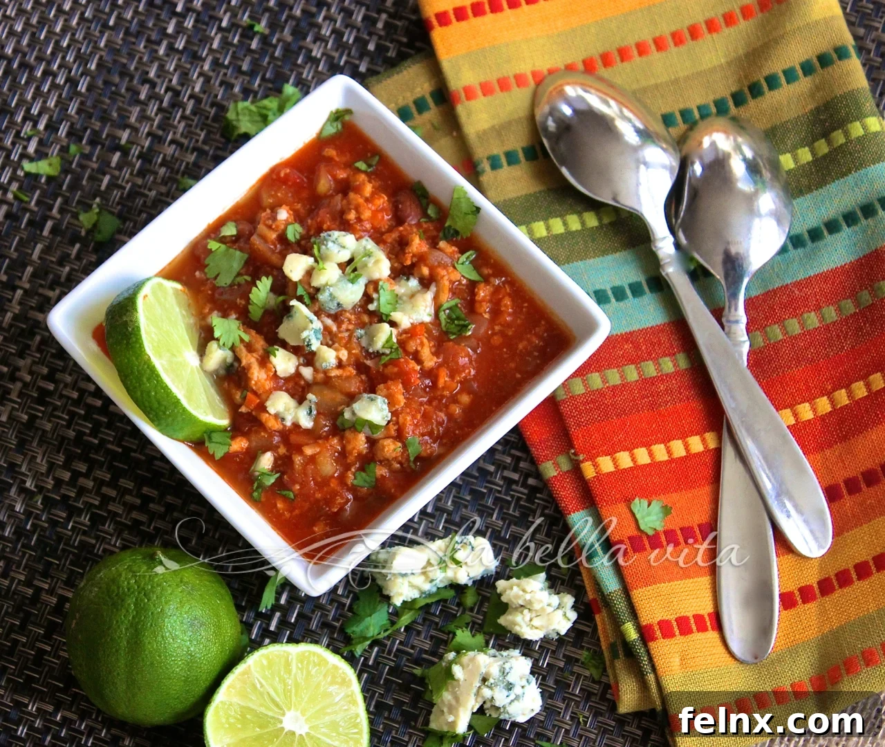 Buffalo Style Turkey Chili