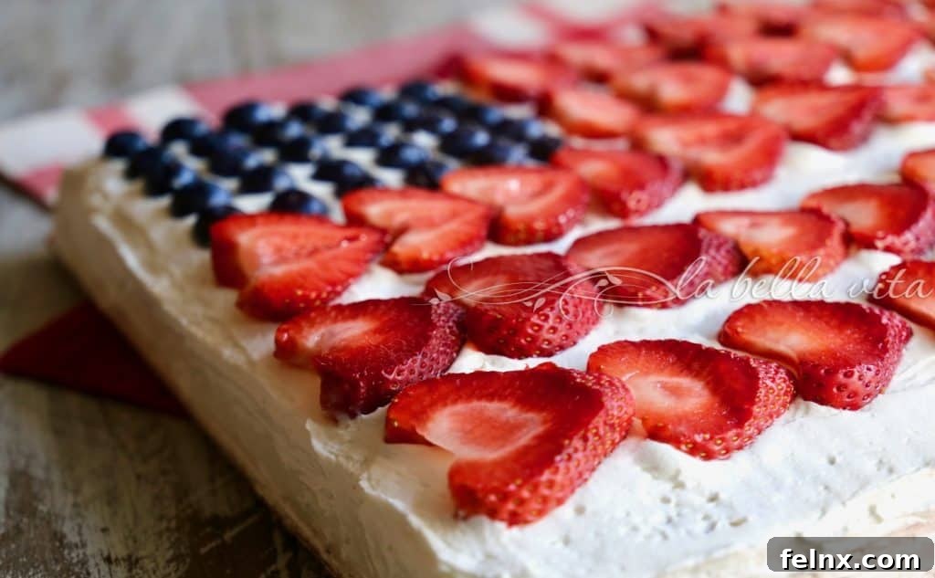 Stunning Red, White, and Blue Flag Cake inspired by Ina Garten