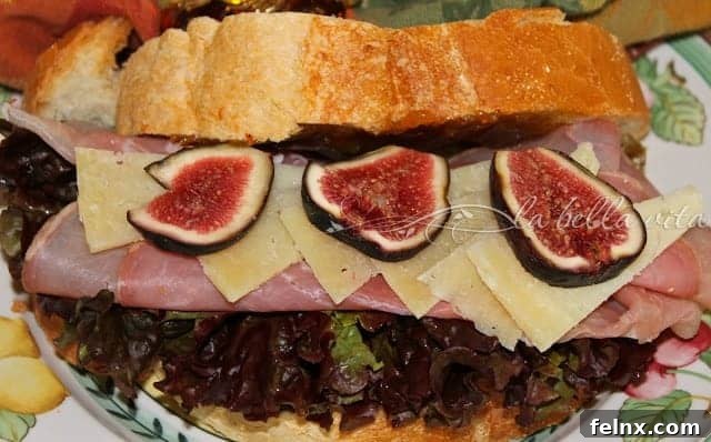 Final plated Prosciutto and Fig Sandwich