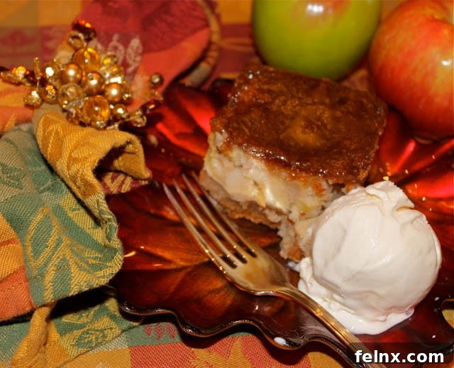 Final slice of caramel apple cake