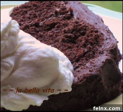 Triple Chocolate Fudge Cake Slice Detail