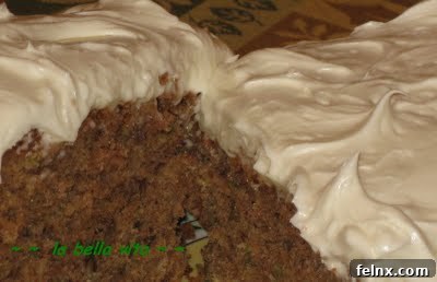Close up of zucchini cake