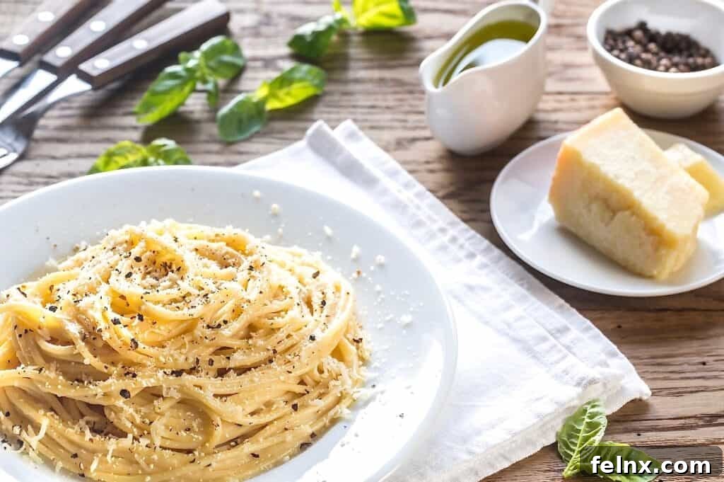 Authentic Roman Cacio e Pepe Pasta