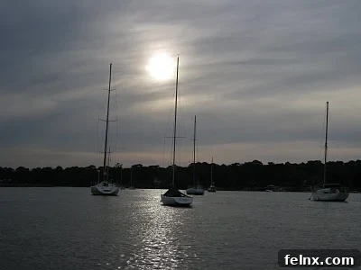 Breathtaking sunset over the water at Hilton Head Island