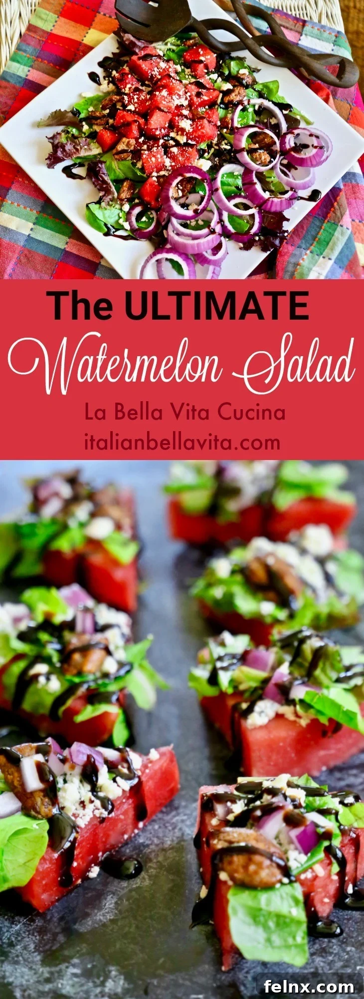 The Most Incredible Watermelon Salad Vertical