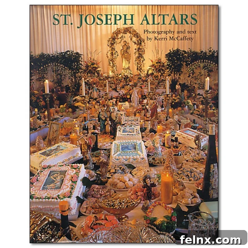 Traditional St. Joseph's Altar with breads and decorations
