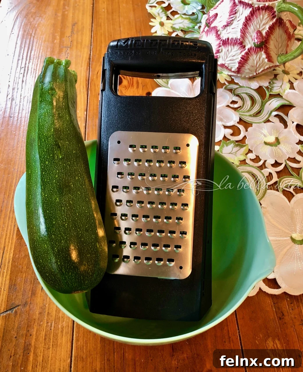 Grated fresh zucchini