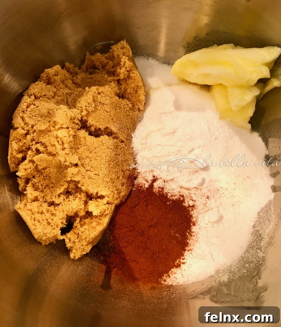 Mixing dry ingredients in a bowl