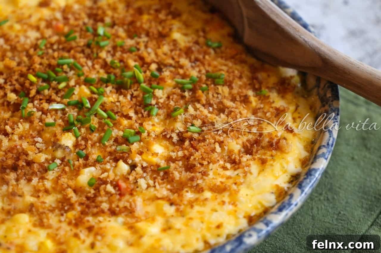 Baked Corn Casserole with Cheese