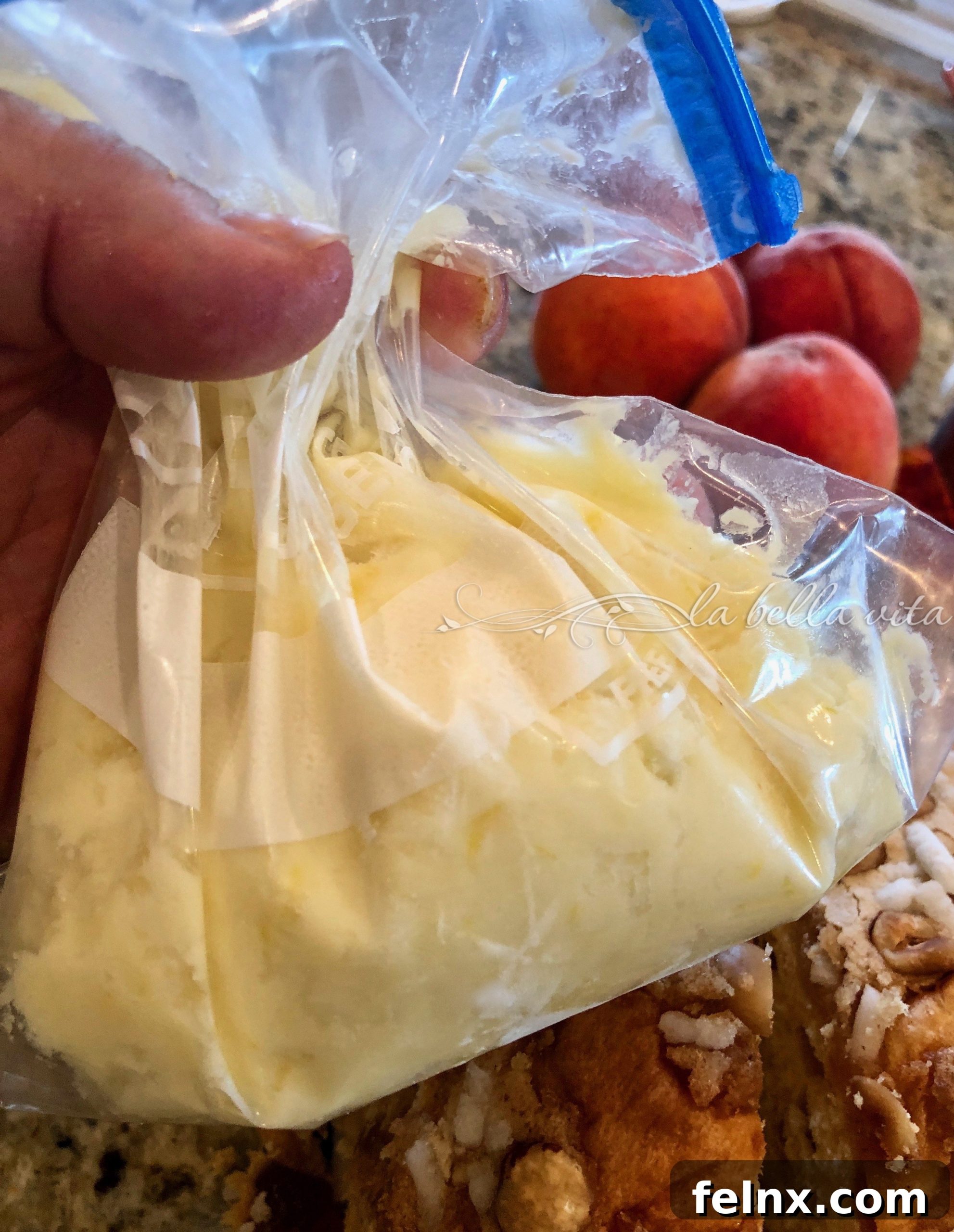 Piping filling into bread