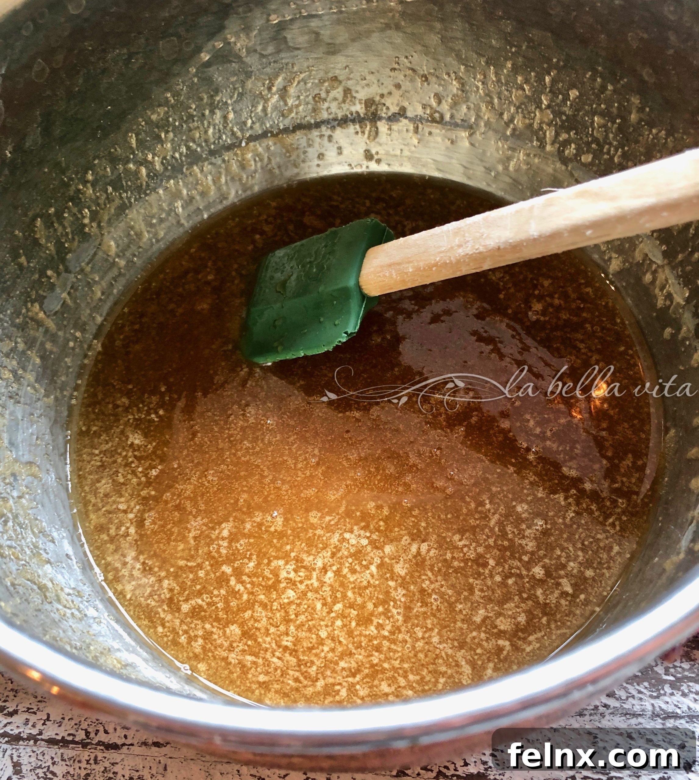 Melting butter and brown sugar