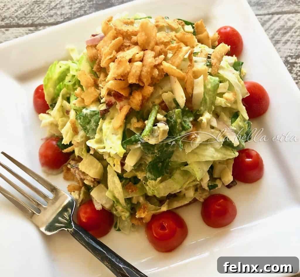 Fresh Ruth's Chris Chopped Salad in a bowl
