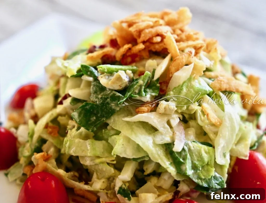 Plated Ruth's Chris Copycat Salad