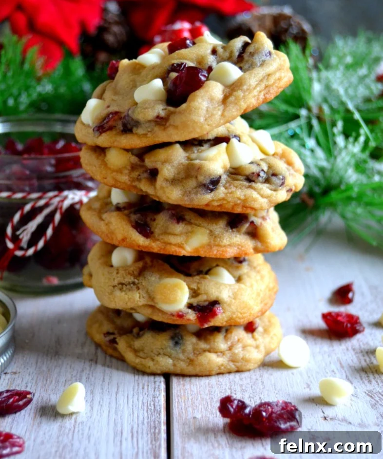 Cranberry White Chocolate Chip Cookies