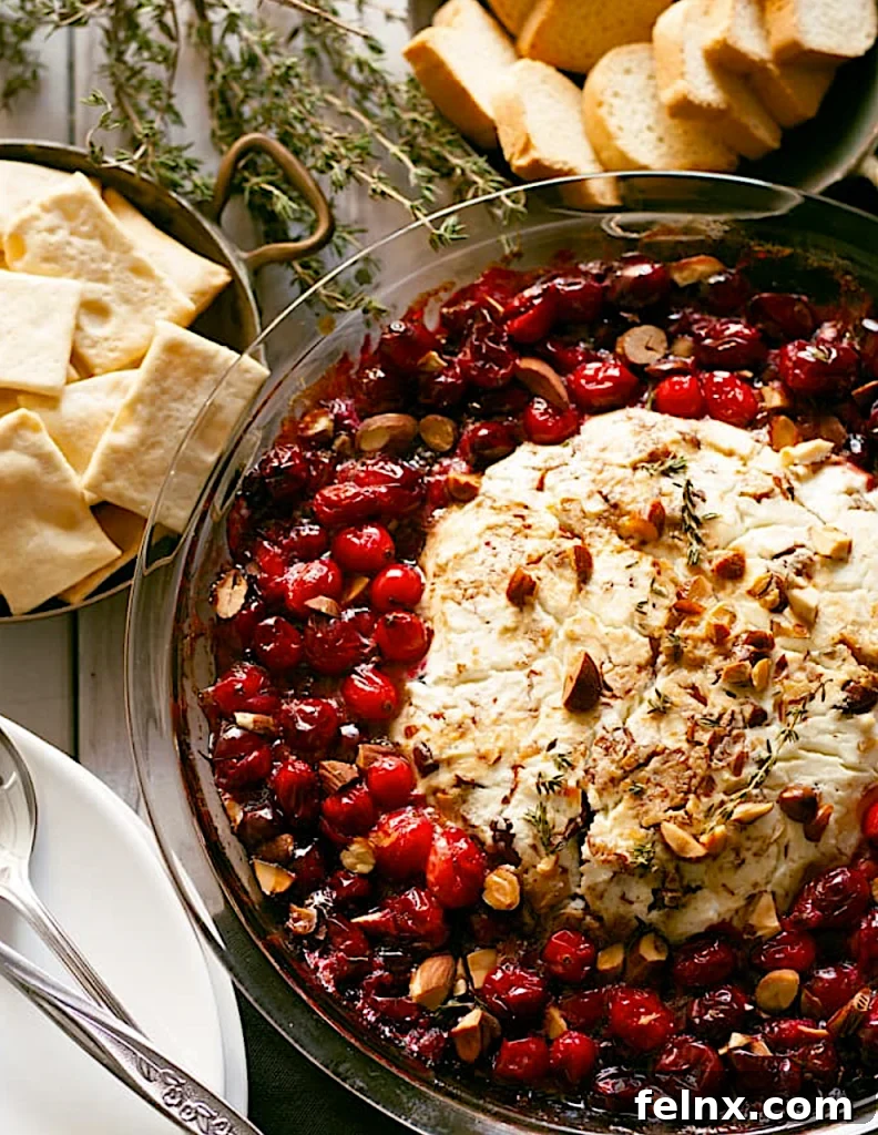 Baked Goat Cheese with Roasted Cranberries