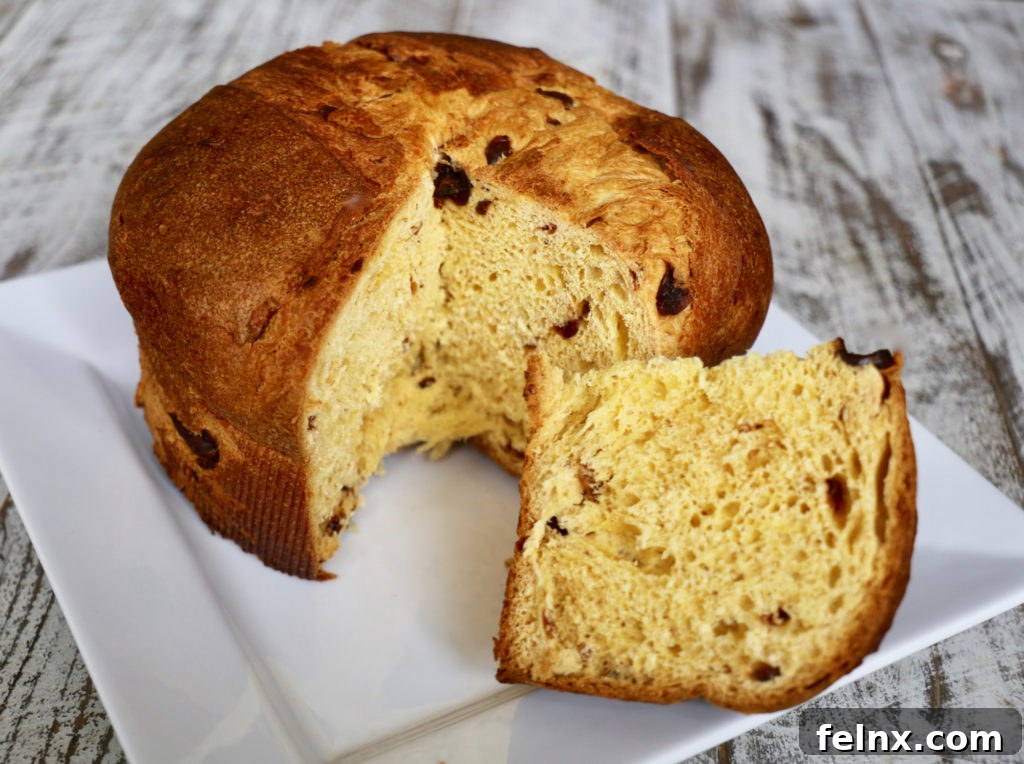 Thick slices of Panettone