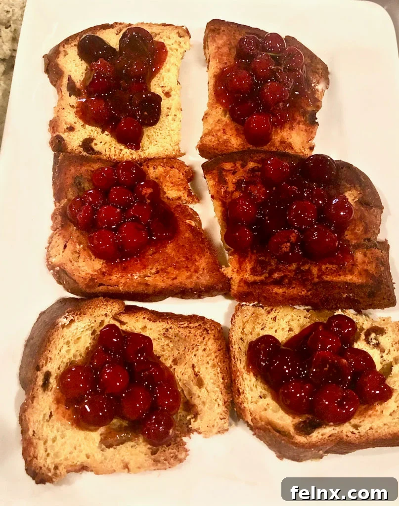 Adding Cherry Compote to Panettone