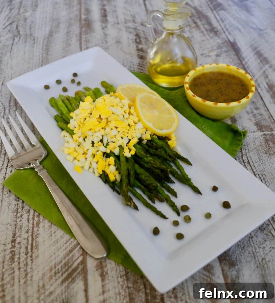 Plating the Asparagus Mimosa