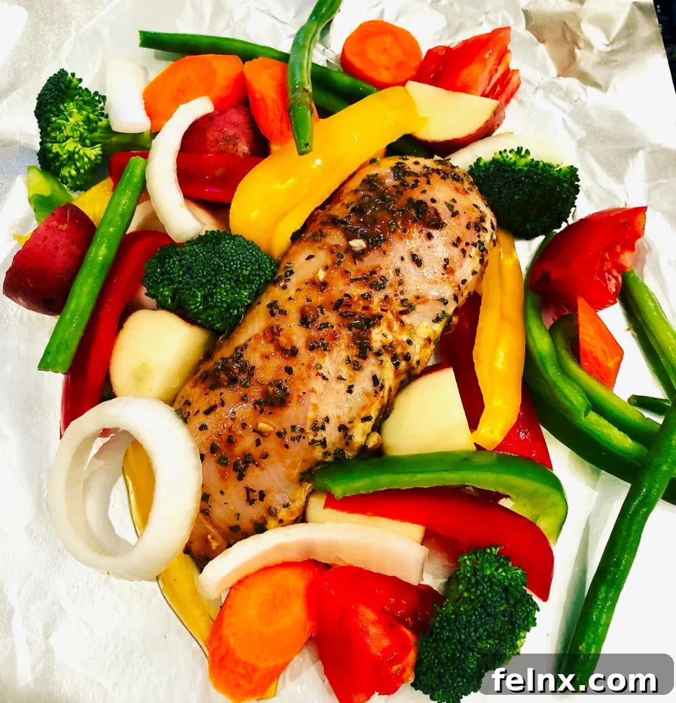 Golden Roasted Italian Chicken in Foil
