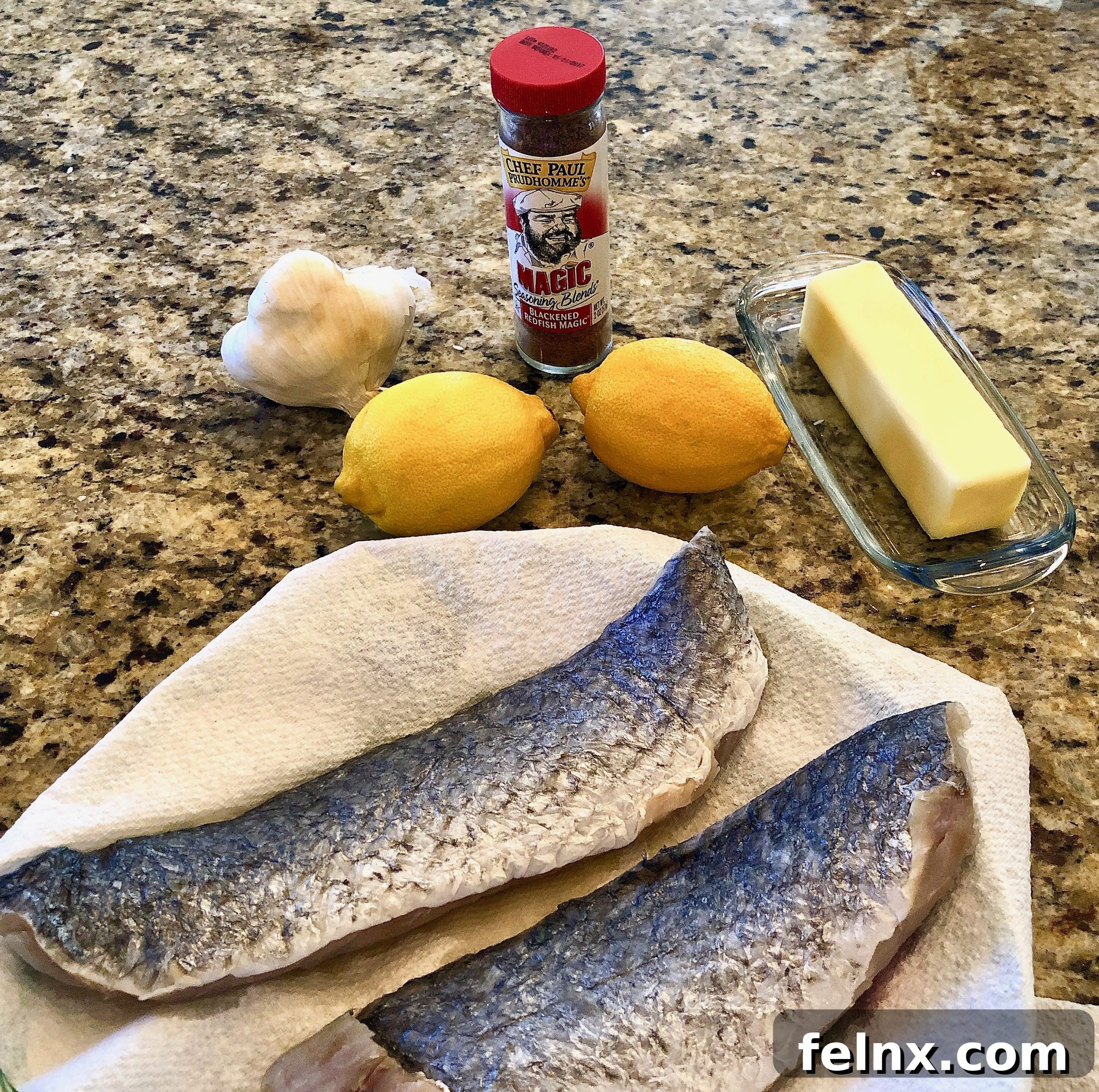 Ingredients for Garlic Butter Redfish