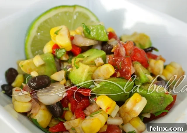 Grilled Corn and Avocado Salad with Cilantro