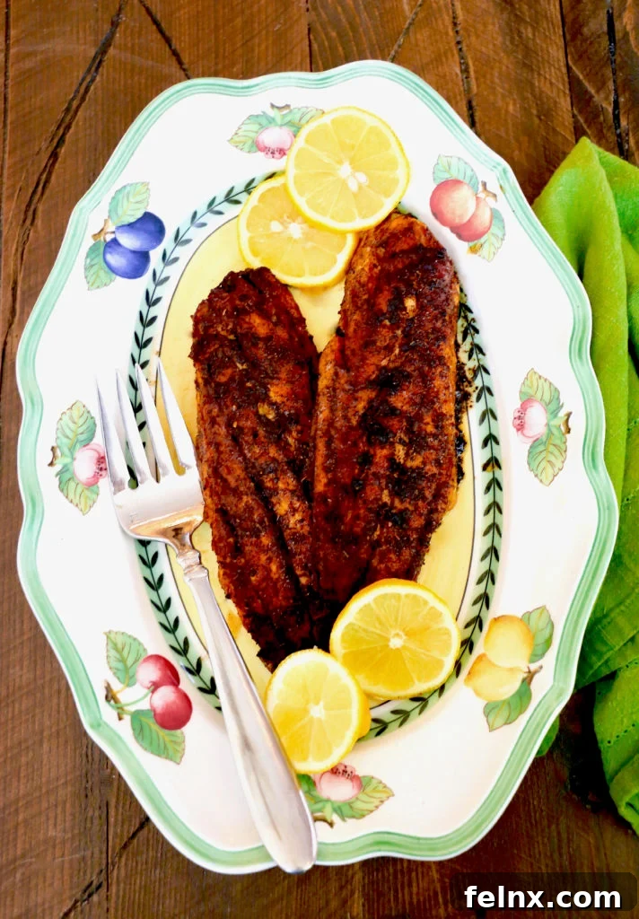 Garlic Butter Blackened Redfish on the grill