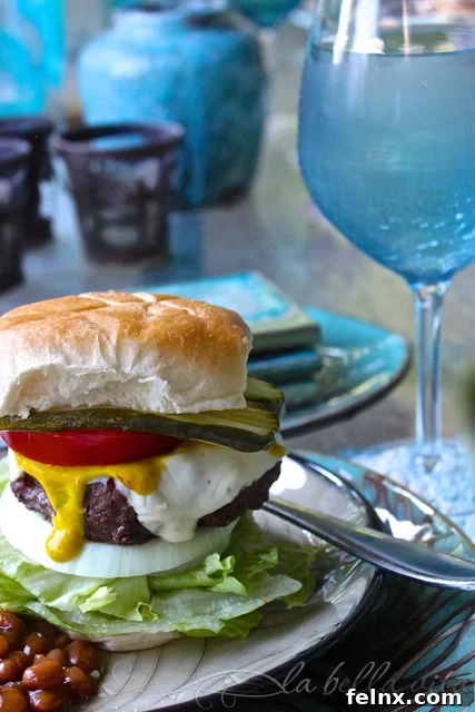 Buffalo Beef Burger with Pepper Jack Cheese